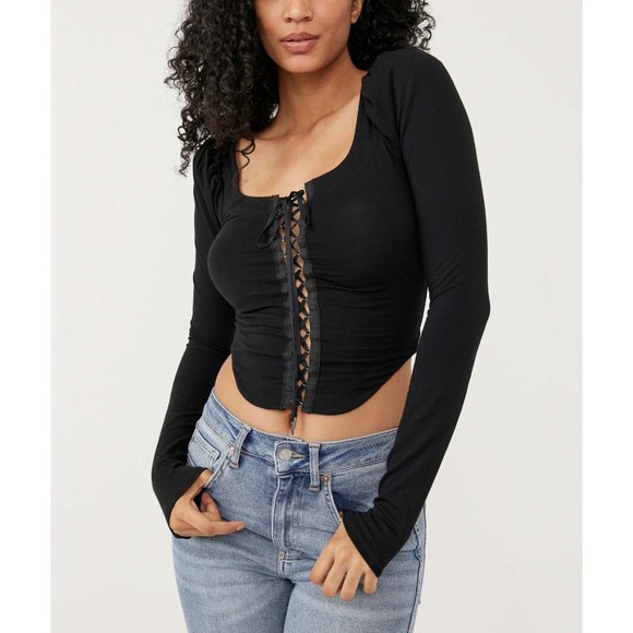 Free People Tops - 🎉LAST CHANCE🎉 NWT Free People Willow Corset Top / Black